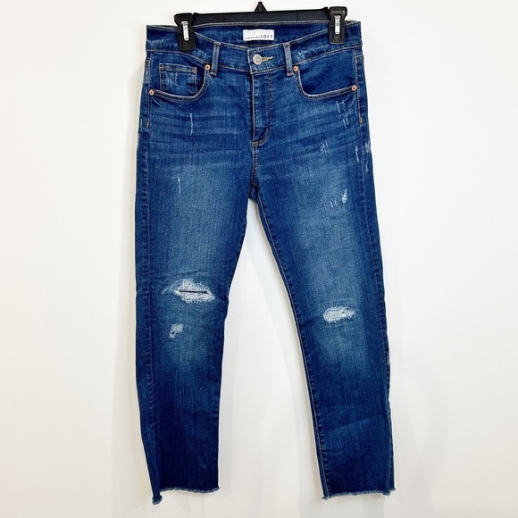 LOFT | Ankle Cropped Skinny Jeans Size 6 - Picture 1 of 9